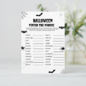 Halloween eng afmaken van de zin partij spel kaart (Staand voorkant)