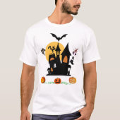 halloween eng boze pompoen grappig met pompoen t-shirt (Voorkant)
