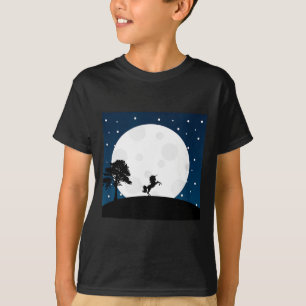 Halloween eng cadeau - eenhoorn op maan - dier t-shirt