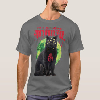 Halloween eng Cat Horror Halloween moon nacht T-shirt