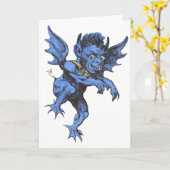 Halloween, eng Evil Gargoyle Demon Kaart (Gele Bloem)