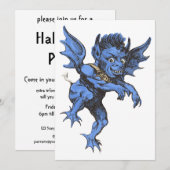 Halloween, eng Evil Gargoyle Demon Kaart (Voorkant / Achterkant)