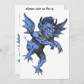  Halloween, eng Evil Gargoyle Demon Kaart (Voorkant / Achterkant)