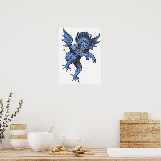  Halloween, eng Evil Gargoyle Demon Poster (Keuken)