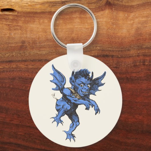 Halloween, eng Evil Gargoyle Demon Sleutelhanger (Achterkant)