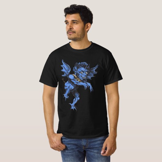  Halloween, eng Evil Gargoyle Demon T-shirt (Voorkant volledig)