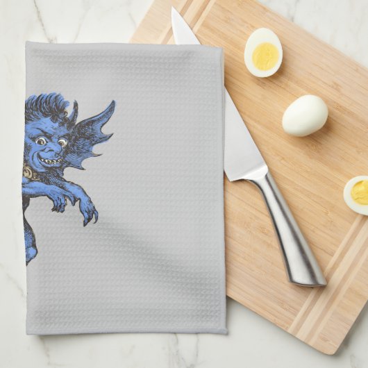 Halloween, eng Evil Gargoyle Demon Theedoek (Quarter Fold)