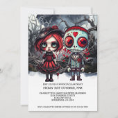 Halloween eng poppenkoppel in Bossen Kaart (Voorkant)