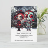 Halloween eng poppenkoppel in Bossen Kaart (Staand voorkant)