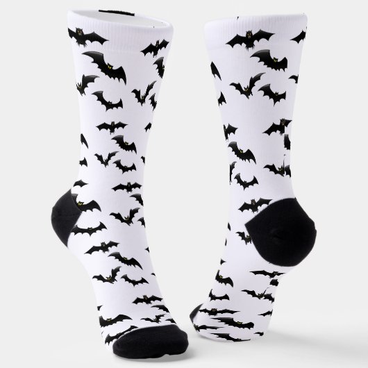 Halloween eng Spooky Flying Bats Patroon Sokken (Gebogen)