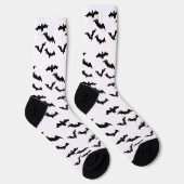 Halloween eng Spooky Flying Bats Patroon Sokken (Rechts)