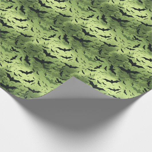 🦇 Halloween - eng 😱 toxisch groen Cadeaupapier (Hoek)