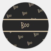 Halloween eng typografie ronde sticker (Voorkant)