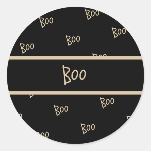 Halloween eng typografie ronde sticker (Voorkant)