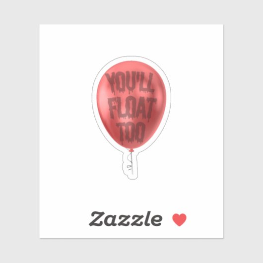 Halloween enge ballon sticker (Vel)