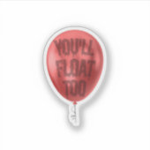 Halloween enge ballon sticker (Voorkant)