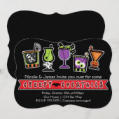 Halloween ENGE COCKTAILS Feest Uitnodigingen (Voorkant / Achterkant)