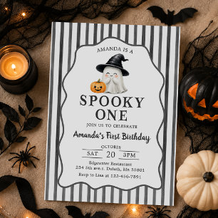 Halloween enge eerste verjaardagsuitnodiging kaart