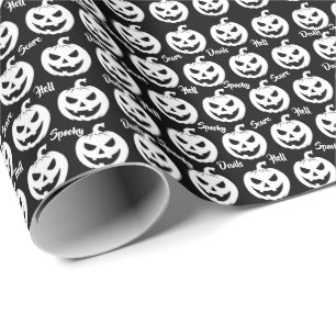 Halloween enge gezicht Jack-O-Lantern Custom Cadeaupapier