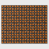 Halloween enge gezicht Jack-O-Lantern Custom Cadeaupapier (Vlak)