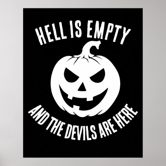 Halloween enge gezicht Jack-O-Lantern Custom Poster (Voorkant)