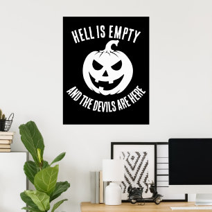 Halloween enge gezicht Jack-O-Lantern Custom Poster