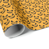 Halloween: enge gezichten,  stijl. cadeaupapier (Rol Hoek)