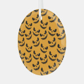 Halloween: enge gezichten,  stijl. glas ornament (Voorkant links)