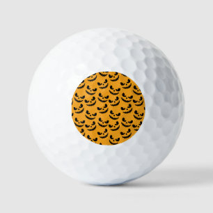 Halloween: enge gezichten, stijl. golfballen