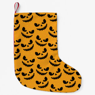 Halloween: enge gezichten,  stijl. kleine kerstsok