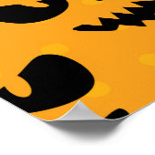 Halloween: enge gezichten, stijl. poster (Hoek)