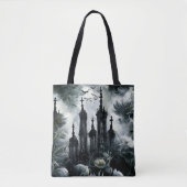 Halloween enge Gotische Bloemen Feestelijke Gift Tote Bag (Voorkant)