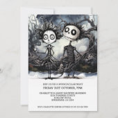 Halloween enge gotische paar in Bossen Kaart (Voorkant)