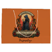 Halloween enge heks grappig citaat gepersonaliseer groot cadeauzakje (Achterkant)