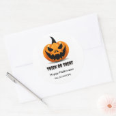 Halloween Enge Jack-o'-Lantern Ronde Sticker (Envelop)