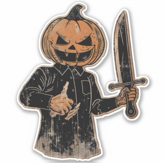  Halloween Enge Jack Spooky Seizoen Sticker (Voorkant)