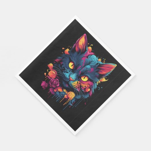 Halloween/Enge Kat/Dag van de Doden Servet (Hoek)