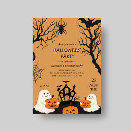 Halloween enge kind's verjaardagsuitnodiging kaart