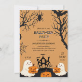 Halloween enge kind's verjaardagsuitnodiging kaart (Voorkant)