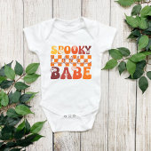 Halloween enge kleine baby retro groovy grappig romper