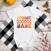 Halloween enge kleine baby retro groovy grappig romper