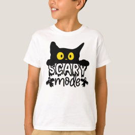 Halloween enge modus bang kat t-shirt
