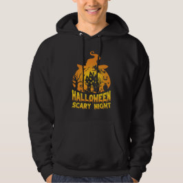 Halloween enge nacht achtervolgd huis ontwerp hoodie