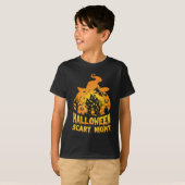 Halloween enge nacht achtervolgd huis ontwerp t-shirt (Voorkant volledig)