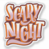 Halloween enge nacht sticker (Voorkant)