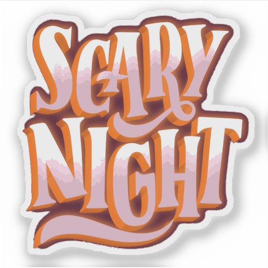 Halloween enge nacht sticker (Voorkant)
