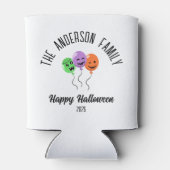 Halloween enge pompoen ballonnen gepersonaliseerde blikjeskoeler (Achterkant)