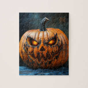 Halloween enge pompoen puzzel