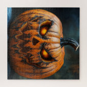 Halloween enge pompoen puzzel (Horizontaal)