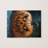 Halloween enge pompoen puzzel legpuzzel (Horizontaal)